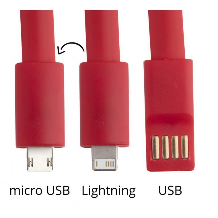 Cablu de încărcare USB breloc Holnier roșu