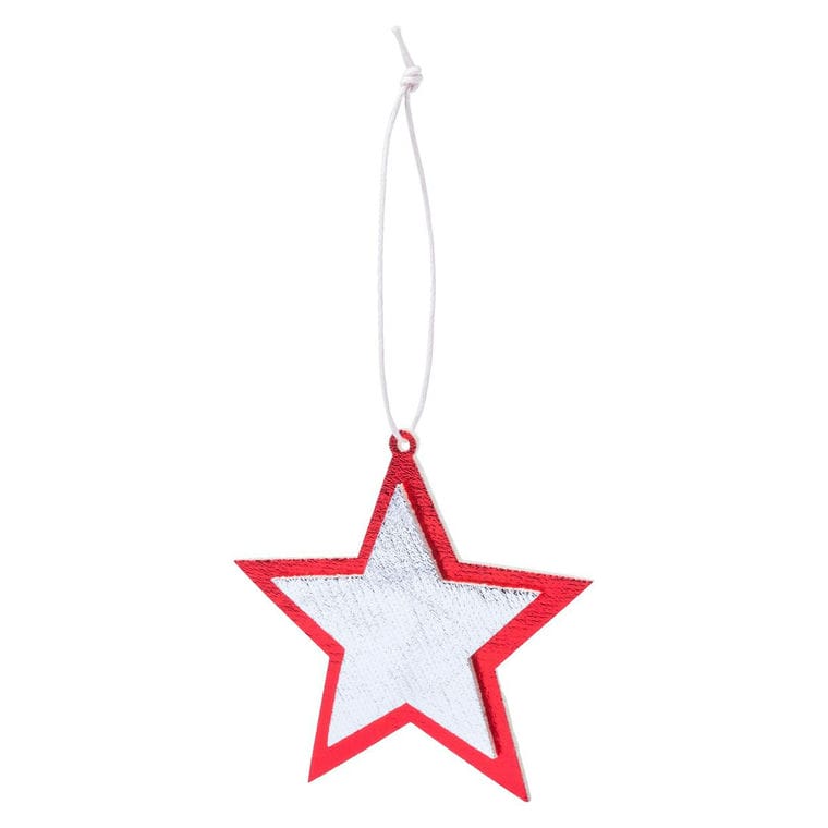 Set ornamente Crăciun Rimol argintiu roșu