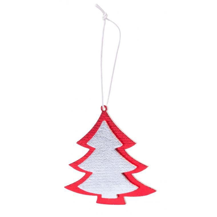 Set ornamente Crăciun Rimol argintiu roșu