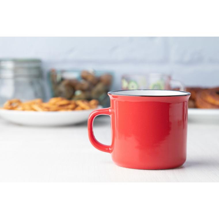 Cană vintage Woodstock roșu