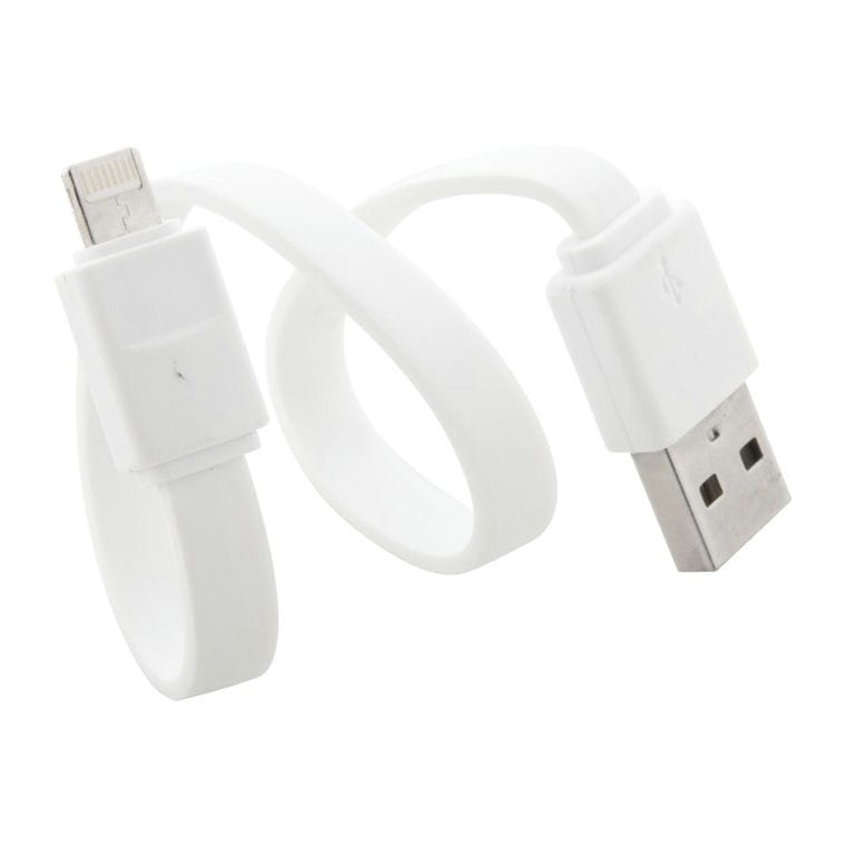 Cablu USB Stash alb argintiu