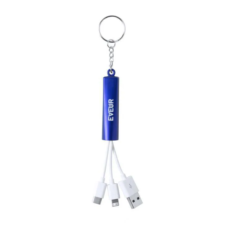 Breloc cablu USB Zaref albastru