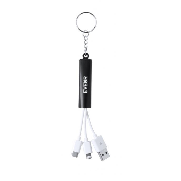 Breloc cablu USB Zaref negru