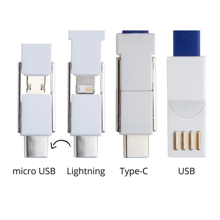 Breloc cablu USB Hedul albastru