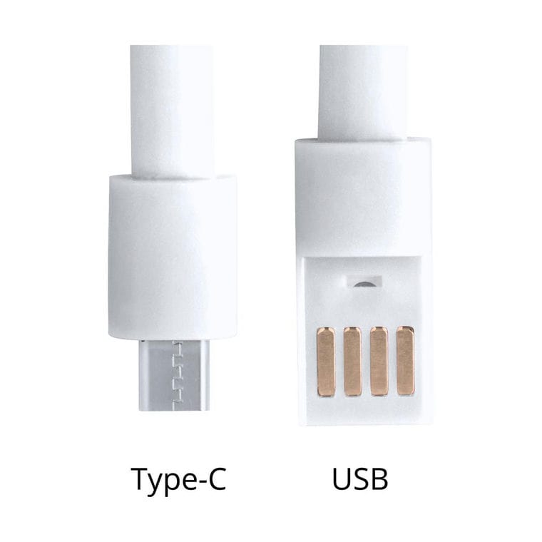 Brățară cablu de încărcare USB Ceyban alb