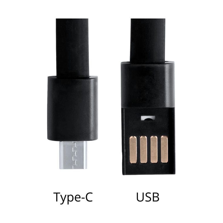 Brățară cablu de încărcare USB Ceyban negru