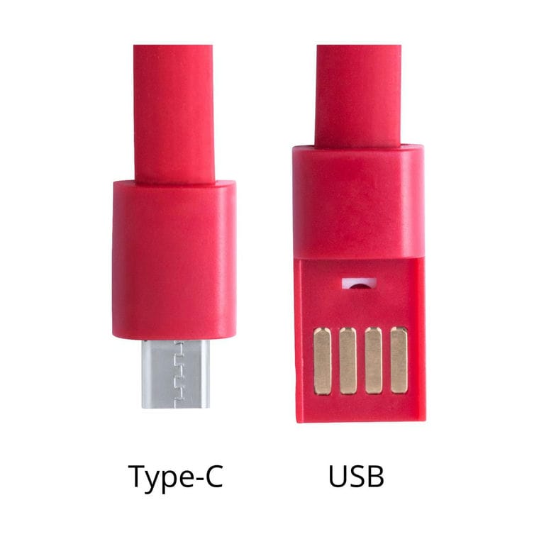Brățară cablu de încărcare USB Ceyban roșu