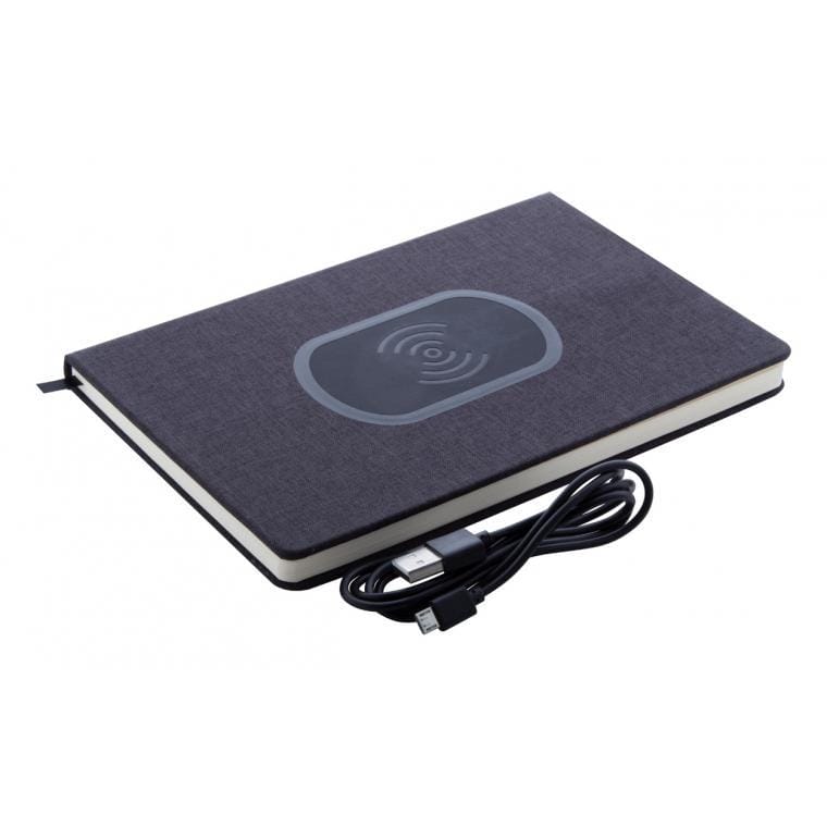Blocnotes cu încărcător wireless Juglans negru