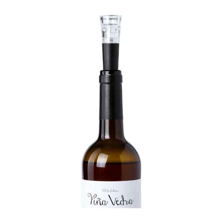 Dop pentru sticlă de vin cu pompă de vidare Wistop negru