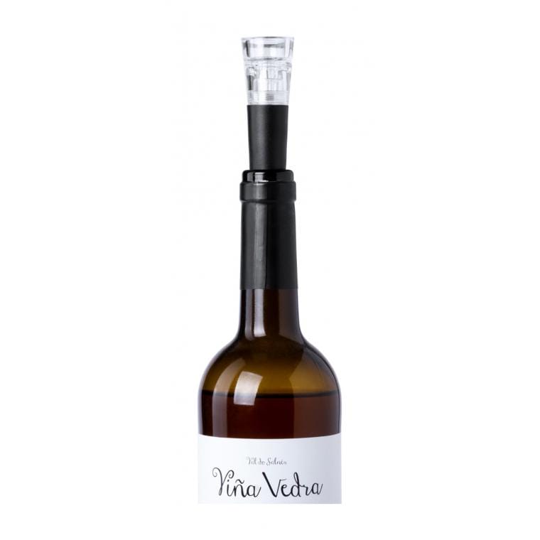 Dop pentru sticlă de vin cu pompă de vidare Wistop negru