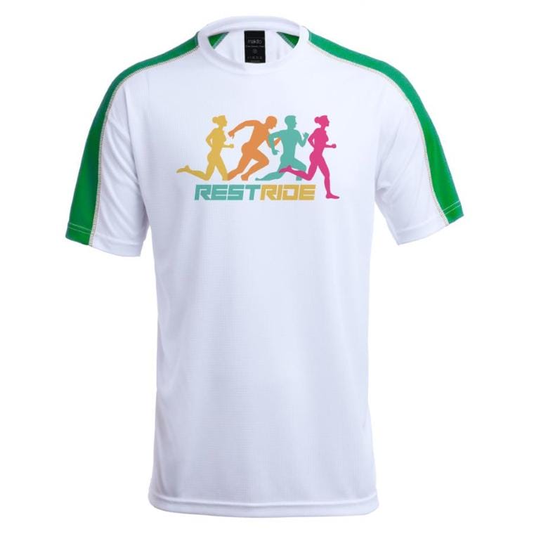 Tricou sport Tecnic Dinamic Comby verde alb L
