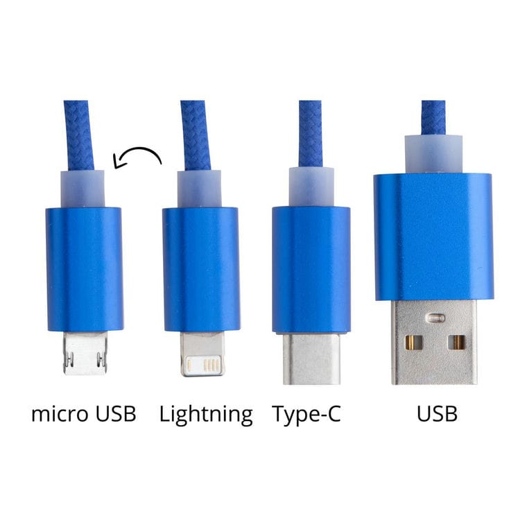 Cablu de încărcare USB Scolt albastru