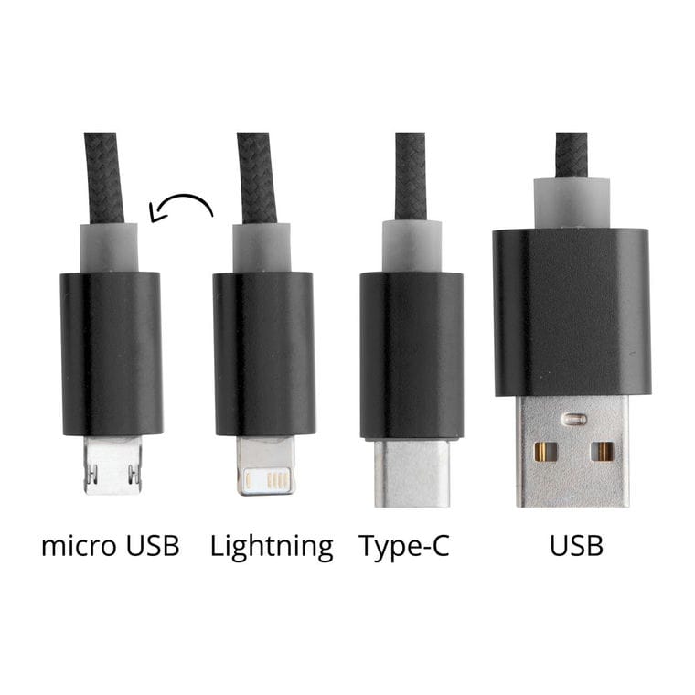 Cablu de încărcare USB Scolt negru