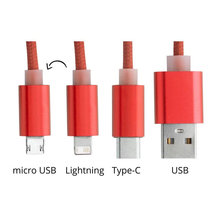 Cablu de încărcare USB Scolt roșu
