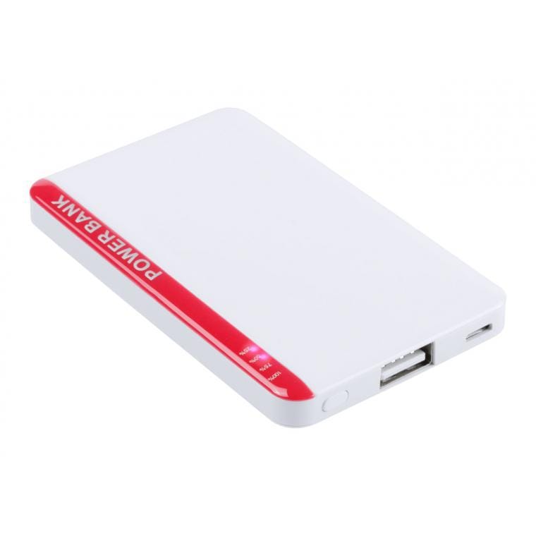 Baterie externă USB Vilek roșu alb 2200 mAh