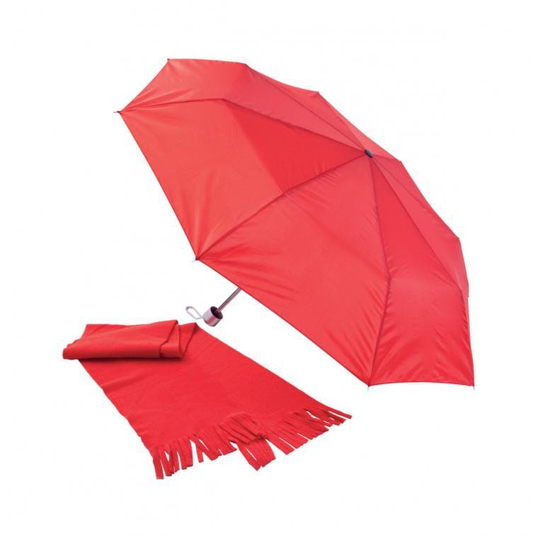 Set umbrelă și eșarfă Bitem roșu