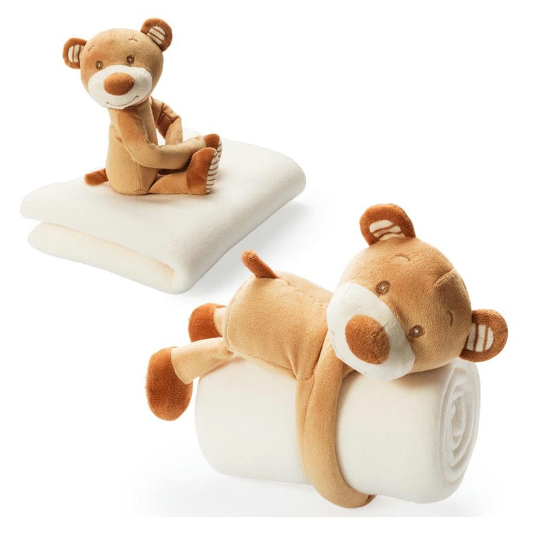 Pătură Yogui alb maro