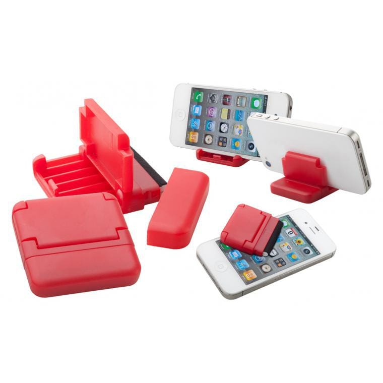Suport telefon mobil și curățător de ecran Tout Roșu