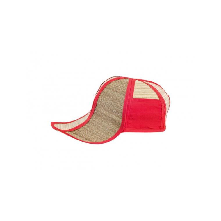 Șapcă de paie Hawaii roșu