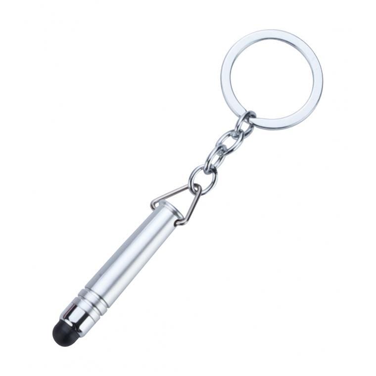 Stylus touchscreen cu breloc Indur argintiu