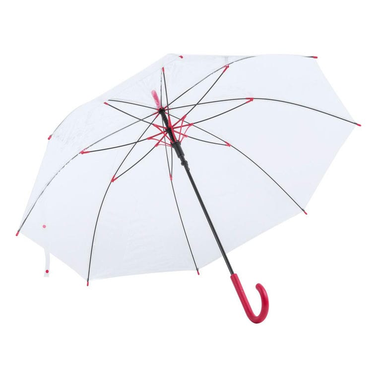 Umbrelă Fantux roșu transparent