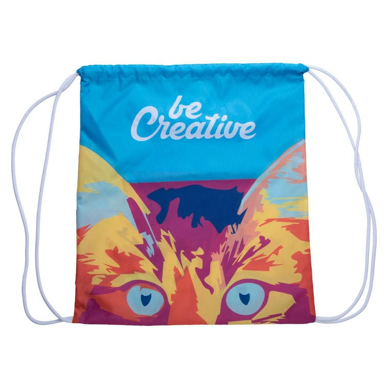 Rucsac cu șnur personalizat CreaDraw alb alb