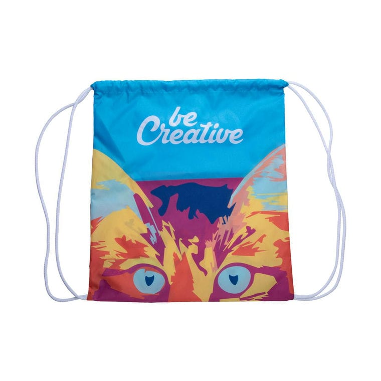 Rucsac cu șnur personalizat CreaDraw alb alb