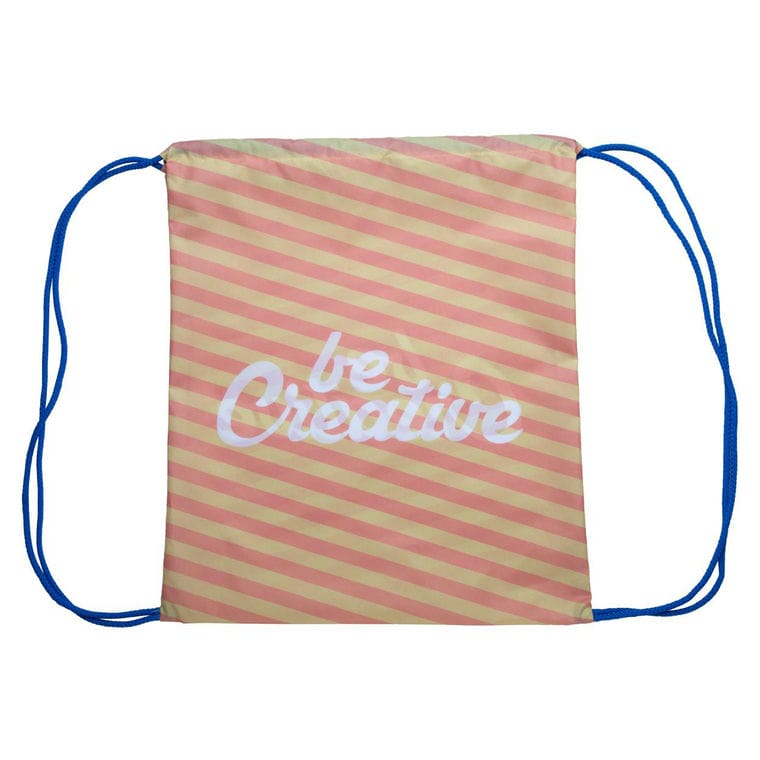 Rucsac cu șnur personalizat CreaDraw albastru alb