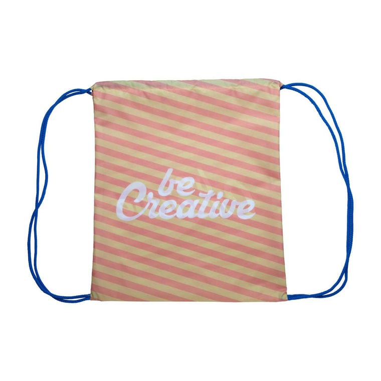 Rucsac cu șnur personalizat CreaDraw albastru alb