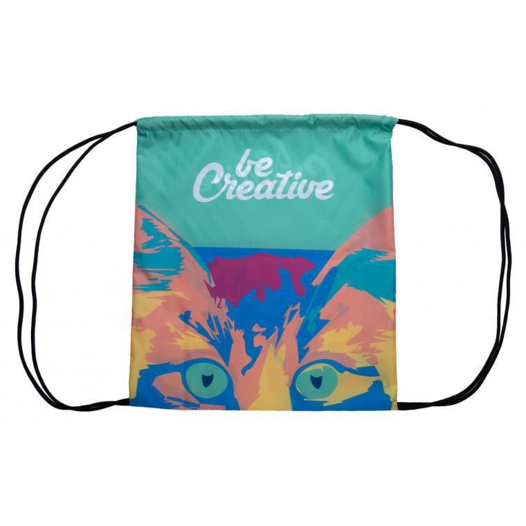 Rucsac cu șnur personalizat CreaDraw negru alb