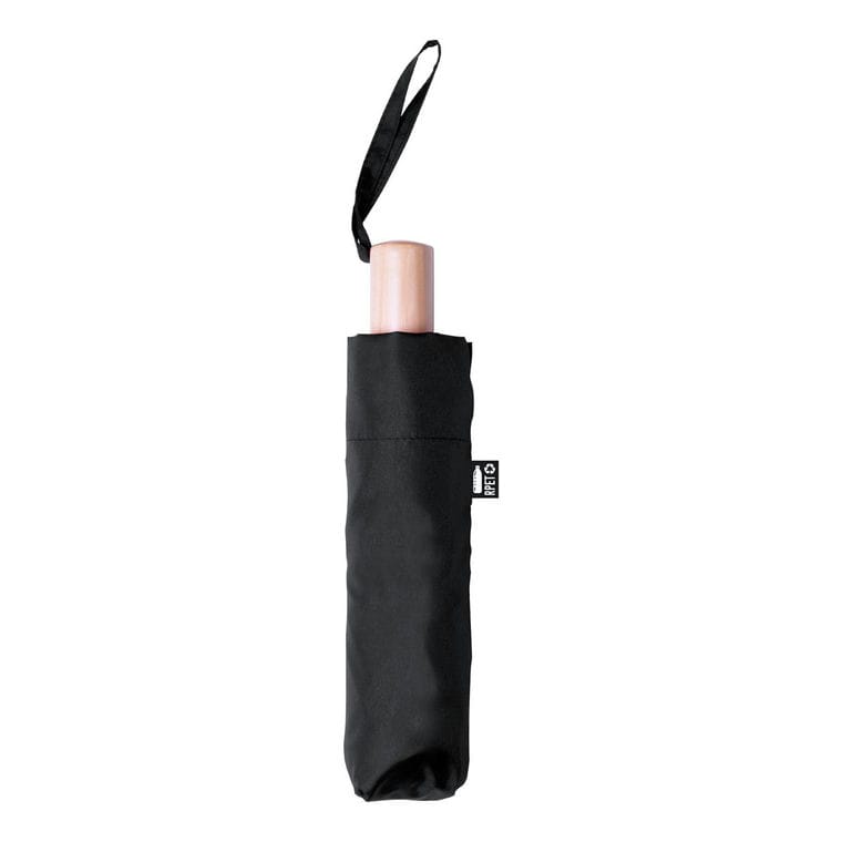 Umbrelă din material reciclat RPET Brosoboo Negru