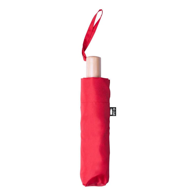 Umbrelă din material reciclat RPET Brosoboo roșu natural