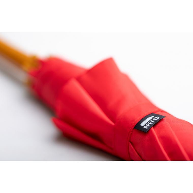 Umbrelă din material reciclat RPET Resperit roșu natural