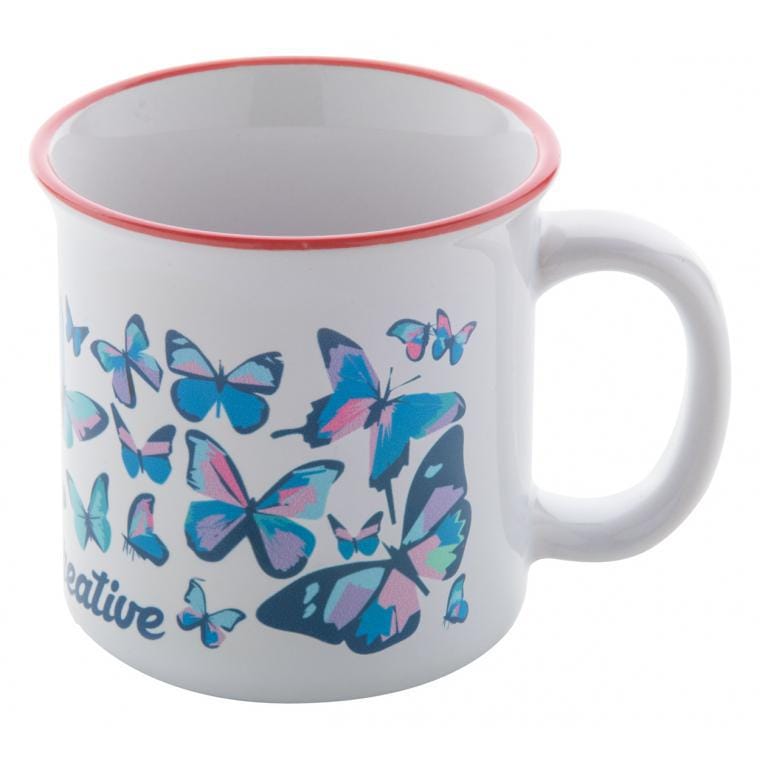 Cană vintage Woodstock Subo roșu alb