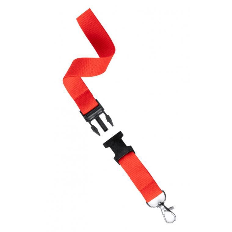Lanyard Devent roșu argintiu