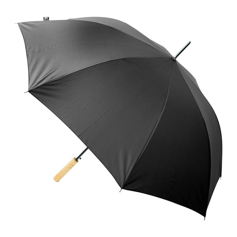 Umbrelă din material reciclat RPET Asperit Negru