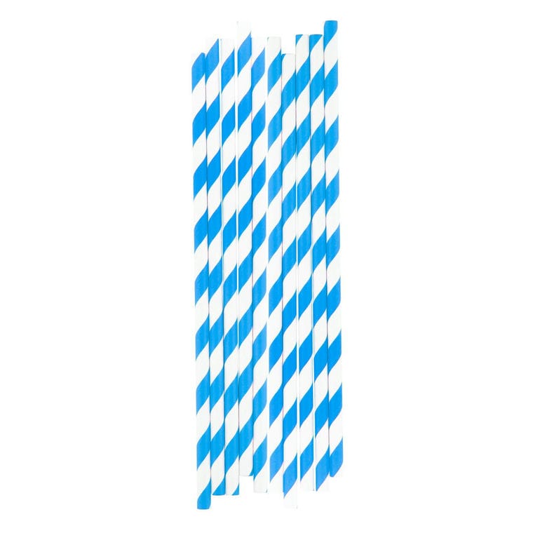 Set paie StriStraw albastru alb