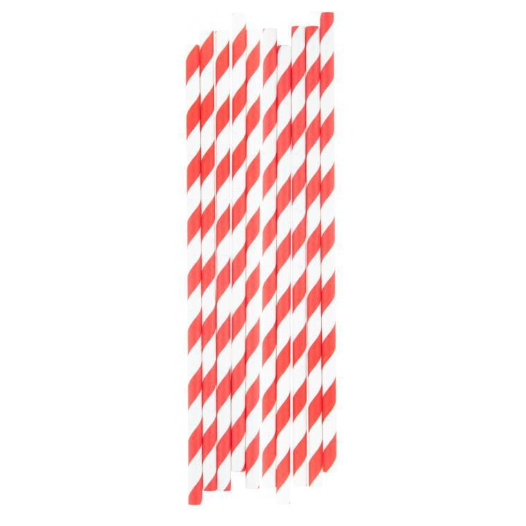 Set paie StriStraw roșu alb