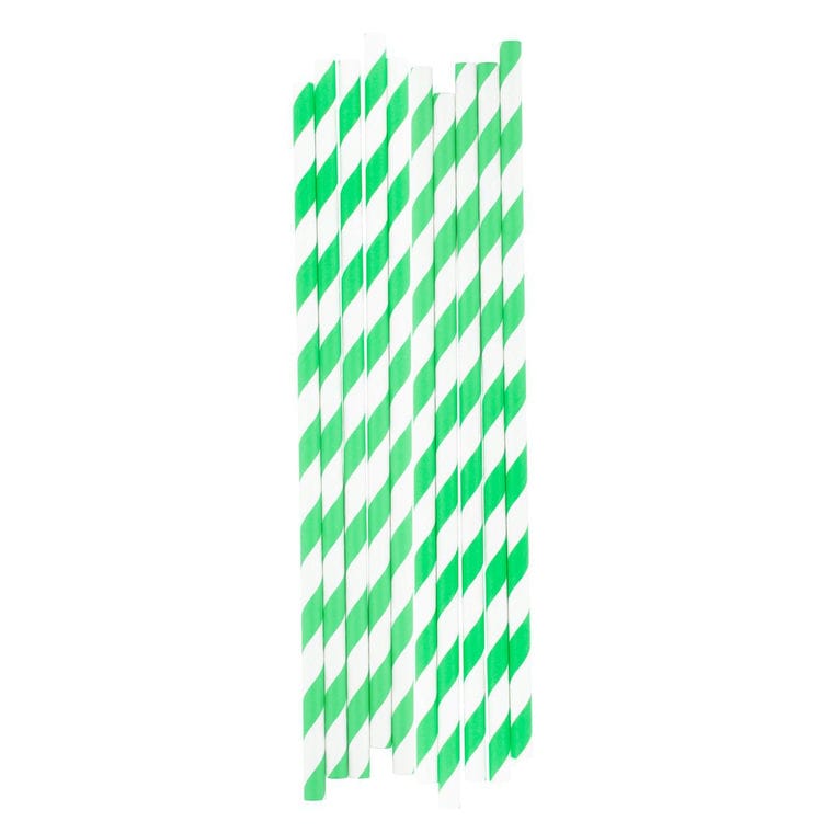 Set paie StriStraw verde alb