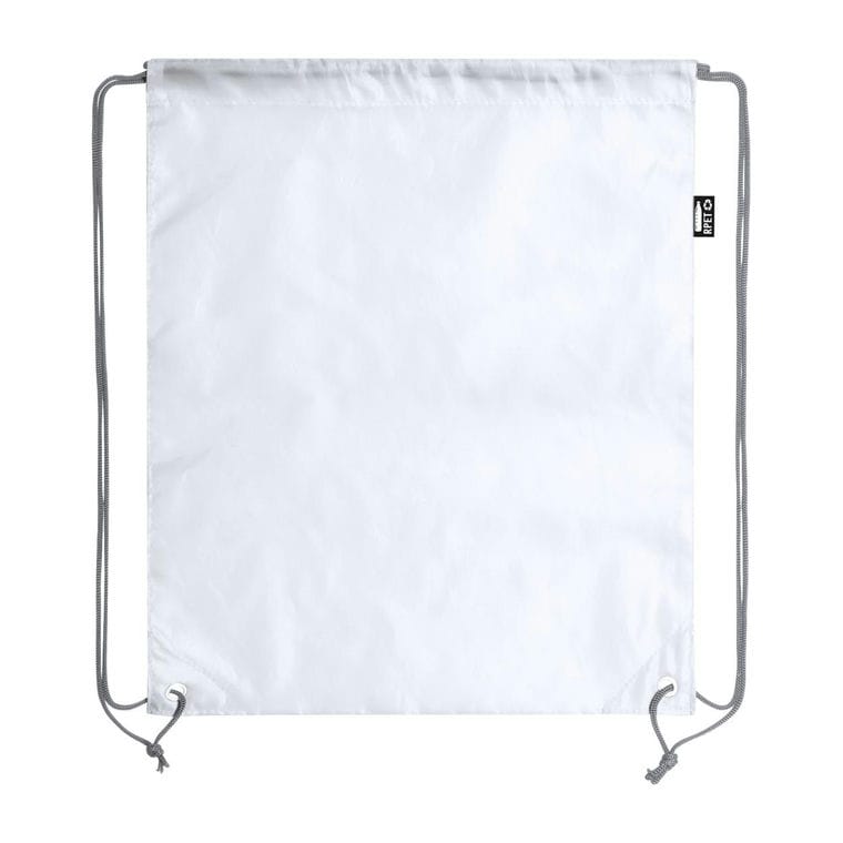 Rucsac drawstring din material reciclat RPET Redraw Alb