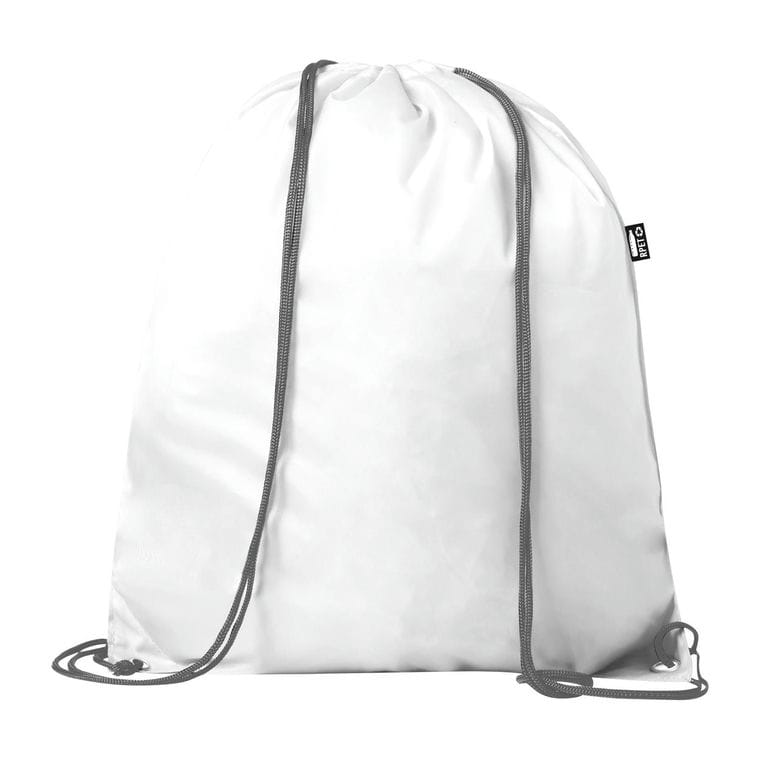 Rucsac drawstring din material reciclat RPET Redraw alb