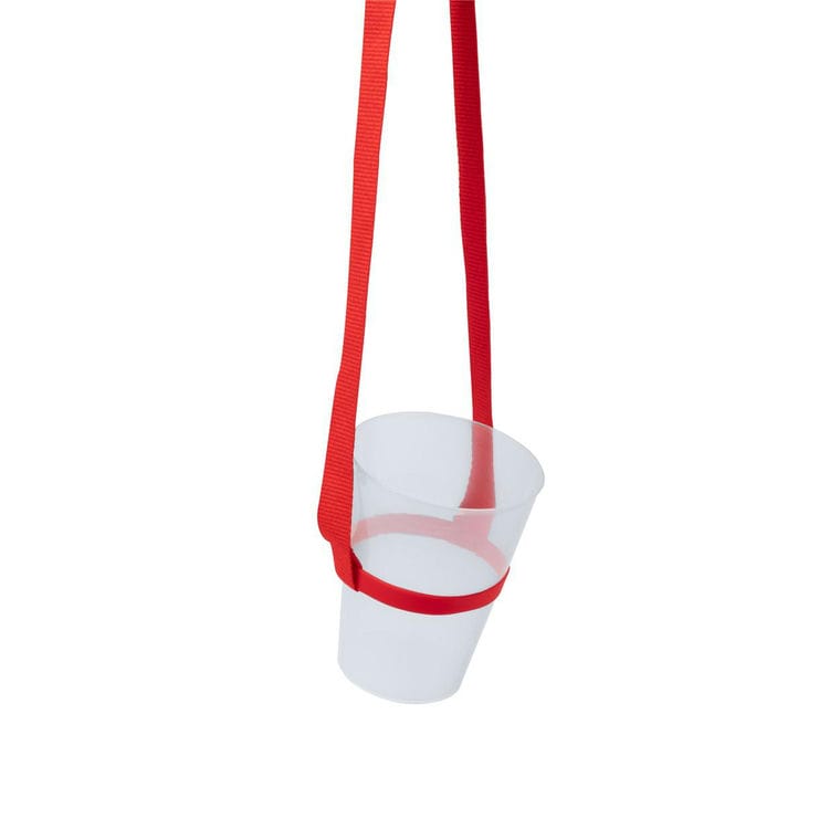 Lanyard cu suport sticlă Lancup roșu