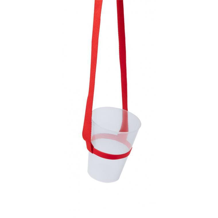Lanyard cu suport sticlă Lancup roșu