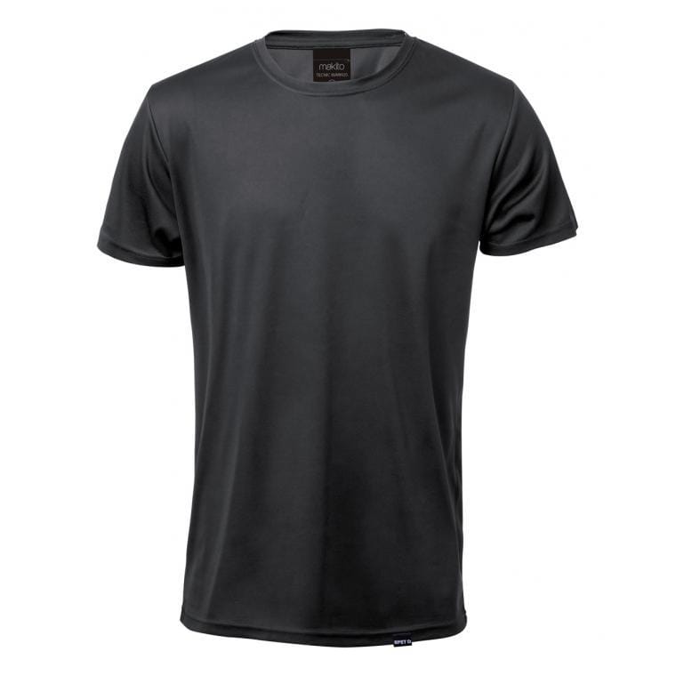 Tricou sport din material reciclat RPET Velocity negru XS