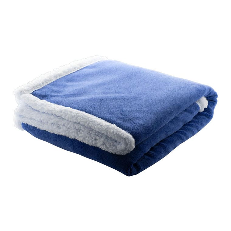 Pătură coral fleece Sammia albastru alb