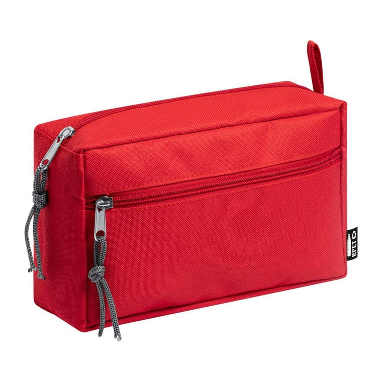 Geantă cosmetice din material reciclat RPET Cosmax Roșu