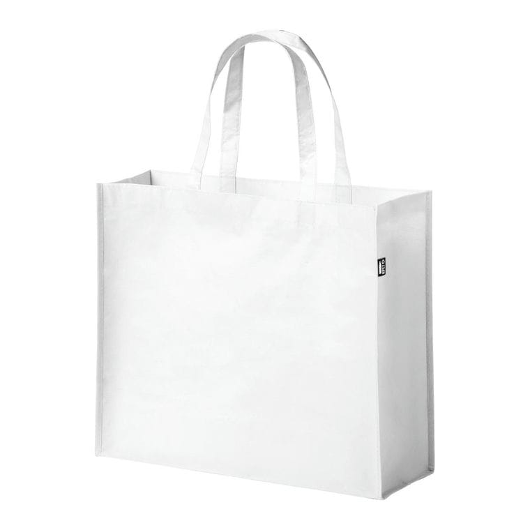Geantă cumpărături din material reciclat RPET Laster Alb