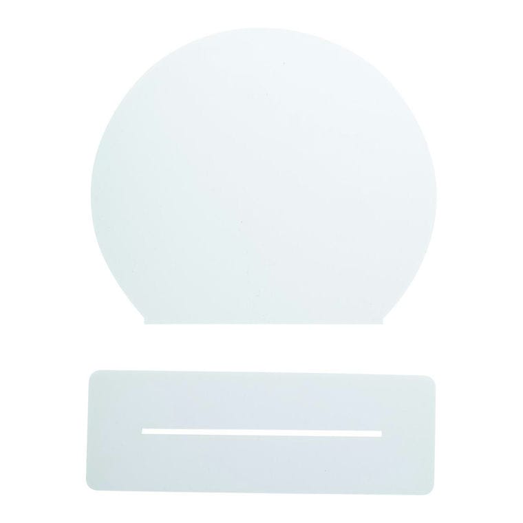 Panou afișaj, rotund Clobor alb