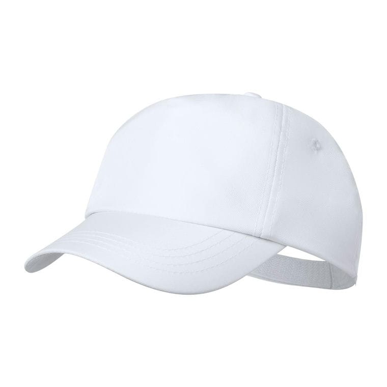 Șapcă baseball din material reciclat RPET Maddux Alb