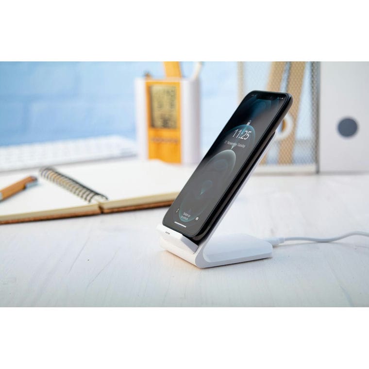 Suport telefon cu încărcător wireless Hovox alb